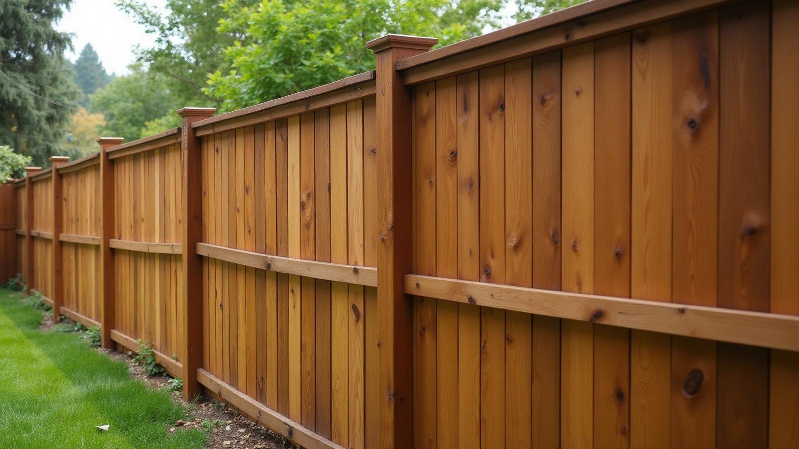 Clean wooden fence after fall pressure washing service in Sacramento