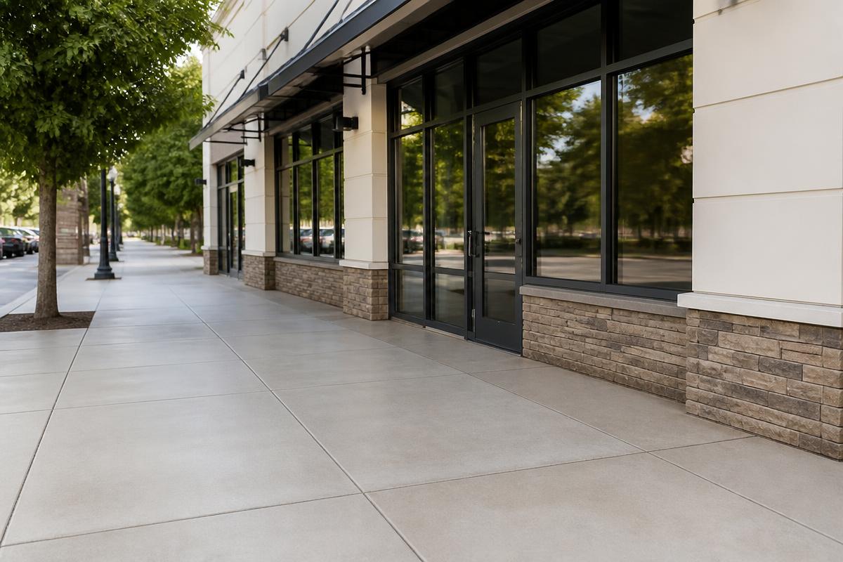 Sacramento storefront after commercial pressure washing